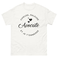 Thumbnail for T-shirt avocate humour et fierté blanc - Chieuse râleuse avocate