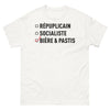 T-shirt républicain socialiste blanc - bière et pastis