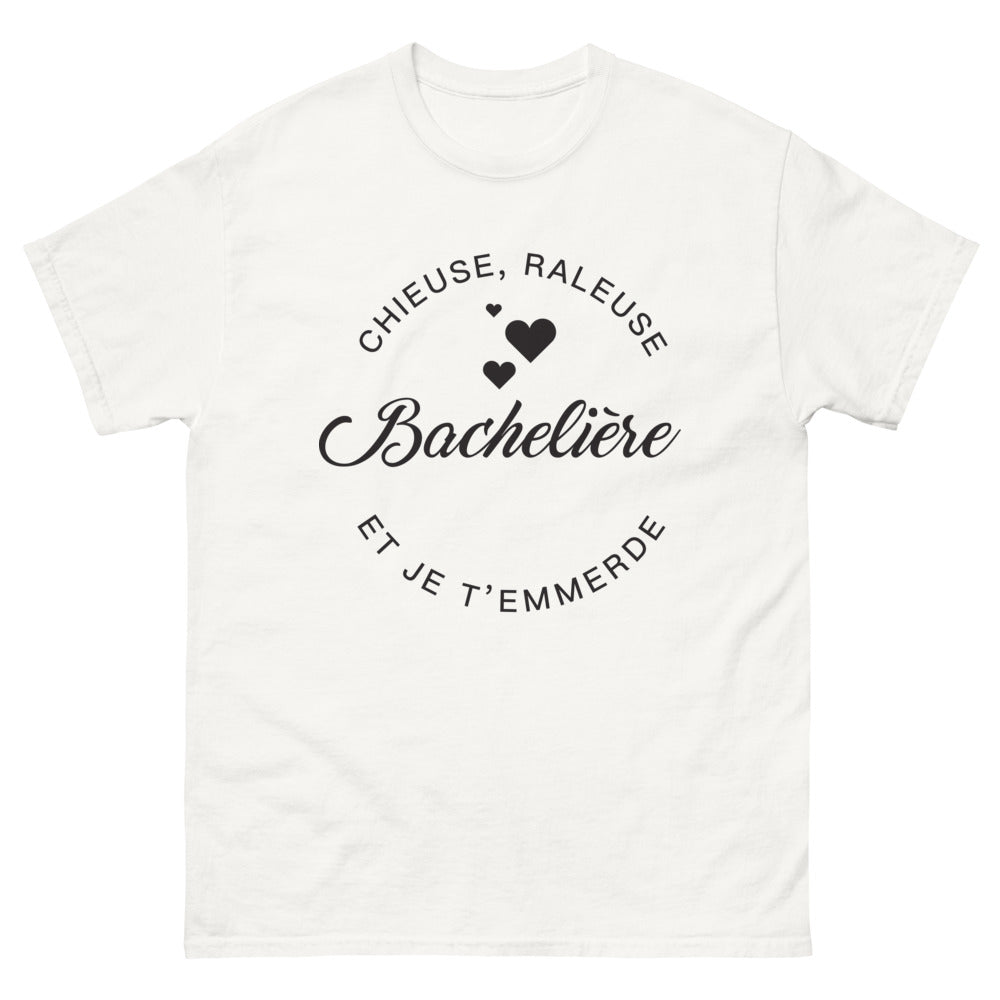 T-shirt Chieuse râleuse bachelière blanc - clin d'œil insolent