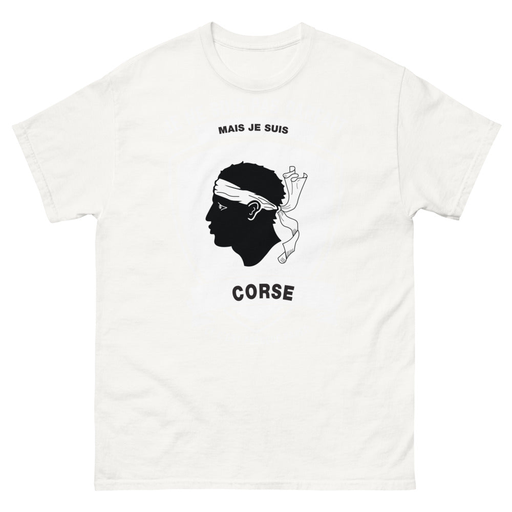T-shirt Corse blanc face - Je ne suis pas parfait mais je suis Corse