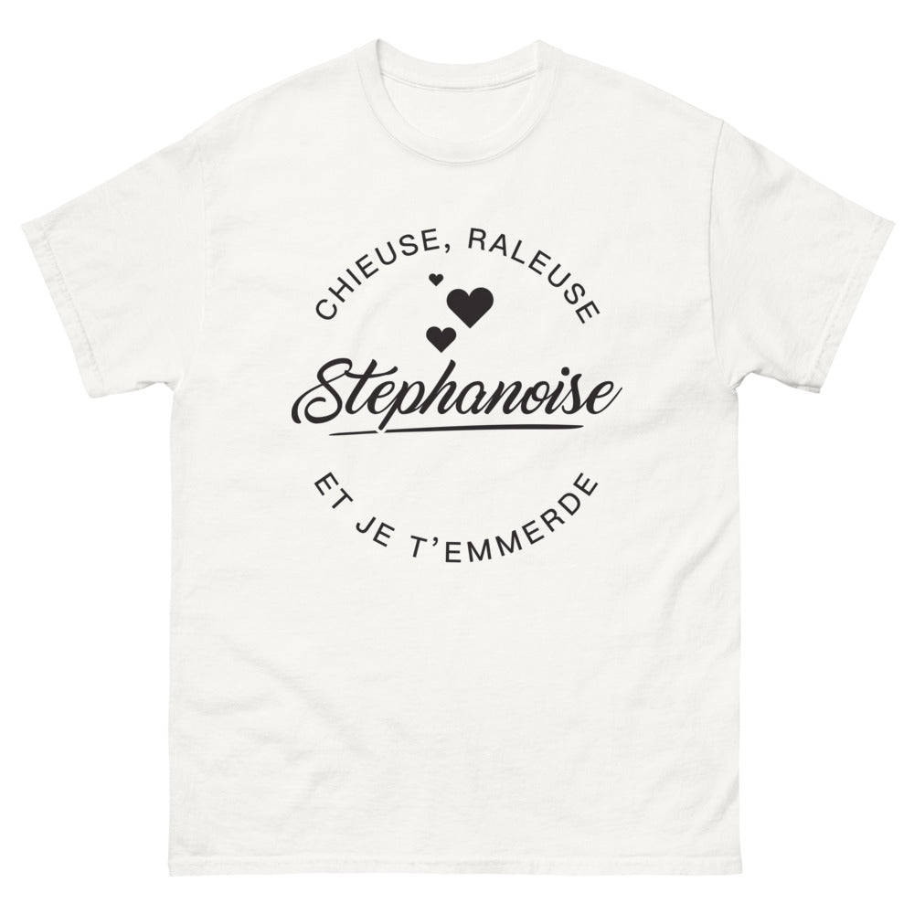 T-shirt Stéphanoise blanc - chieuse râleuse au panache
