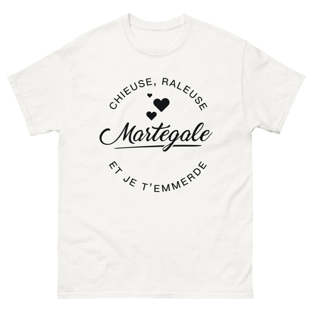 T-shirt chieuses martégales blanc - fièrement chieuse martégale
