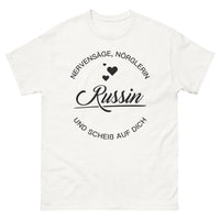 Thumbnail for T-shirt Nörglerin Russin weiß - EISENISCHE HUMOR UND STOLZ