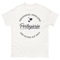 Thumbnail for T-Shirt Portugiese Weiß - Humor der nervösen Portugiesin