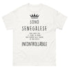 T-shirt Sono Senegalese blanc - cuore in mano, fiamme italiche