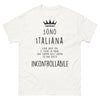 T-shirt Italiana blanc - cœur en main et fiamma nell'anima