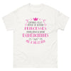 T-shirt Fille Princesse Esthéticienne blanc - double passion féérie et soin