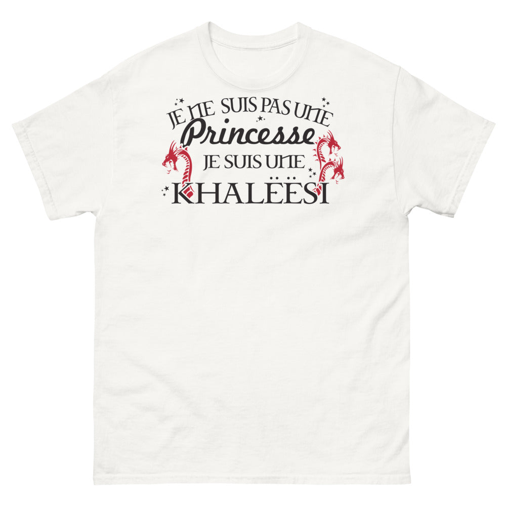 T-shirt Khaleesi blanc - Je ne suis pas princesse, je suis Khaleesi