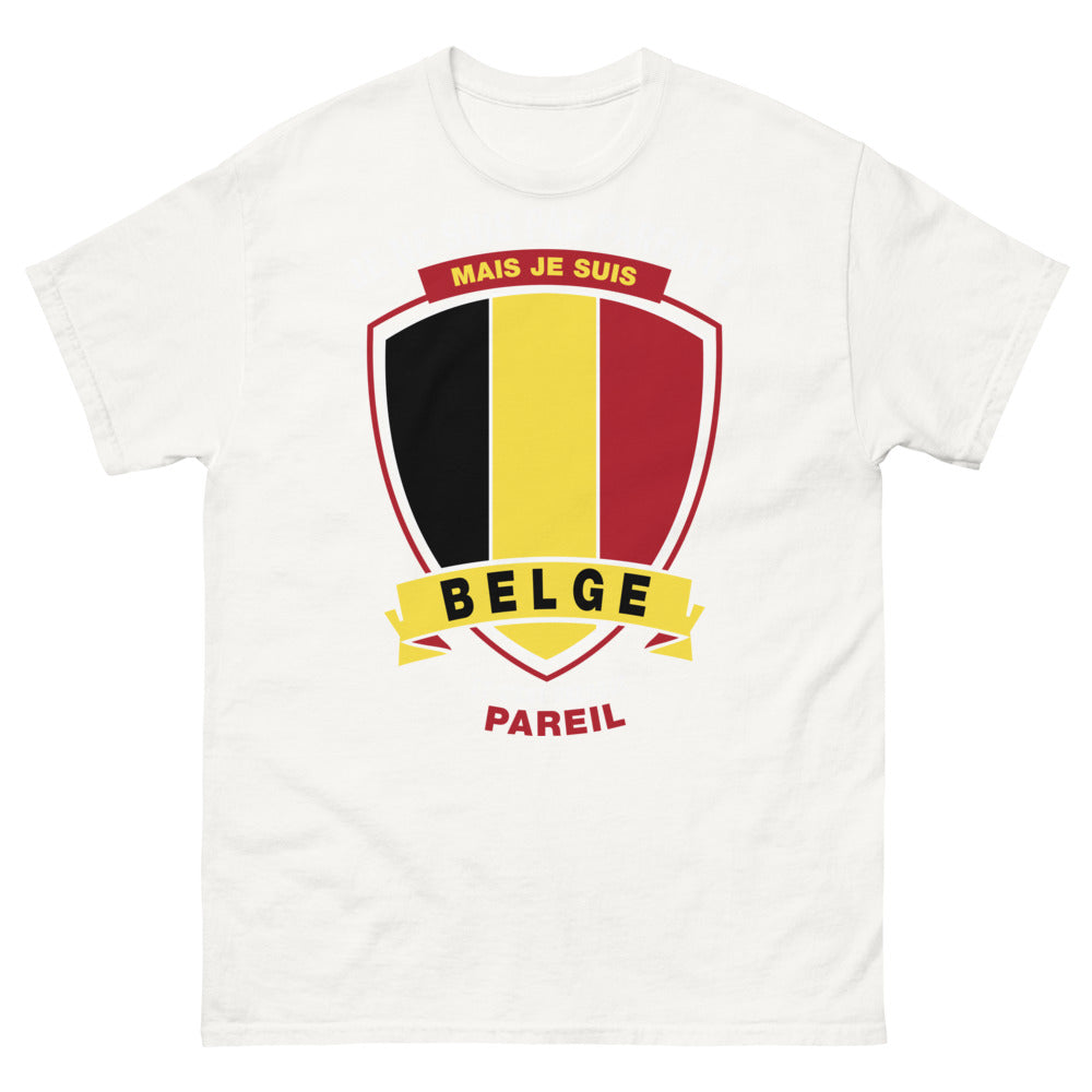 T-shirt belge blanc - je ne suis pas parfaite mais je suis belge