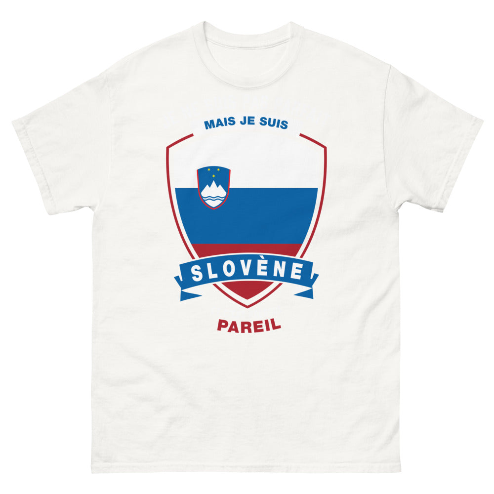 T-shirt Slovène blanc - humour et fierté