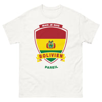 Thumbnail for T-shirt Bolivie blanc - Je ne suis pas parfait mais je suis Bolivien et c'est presque pareil