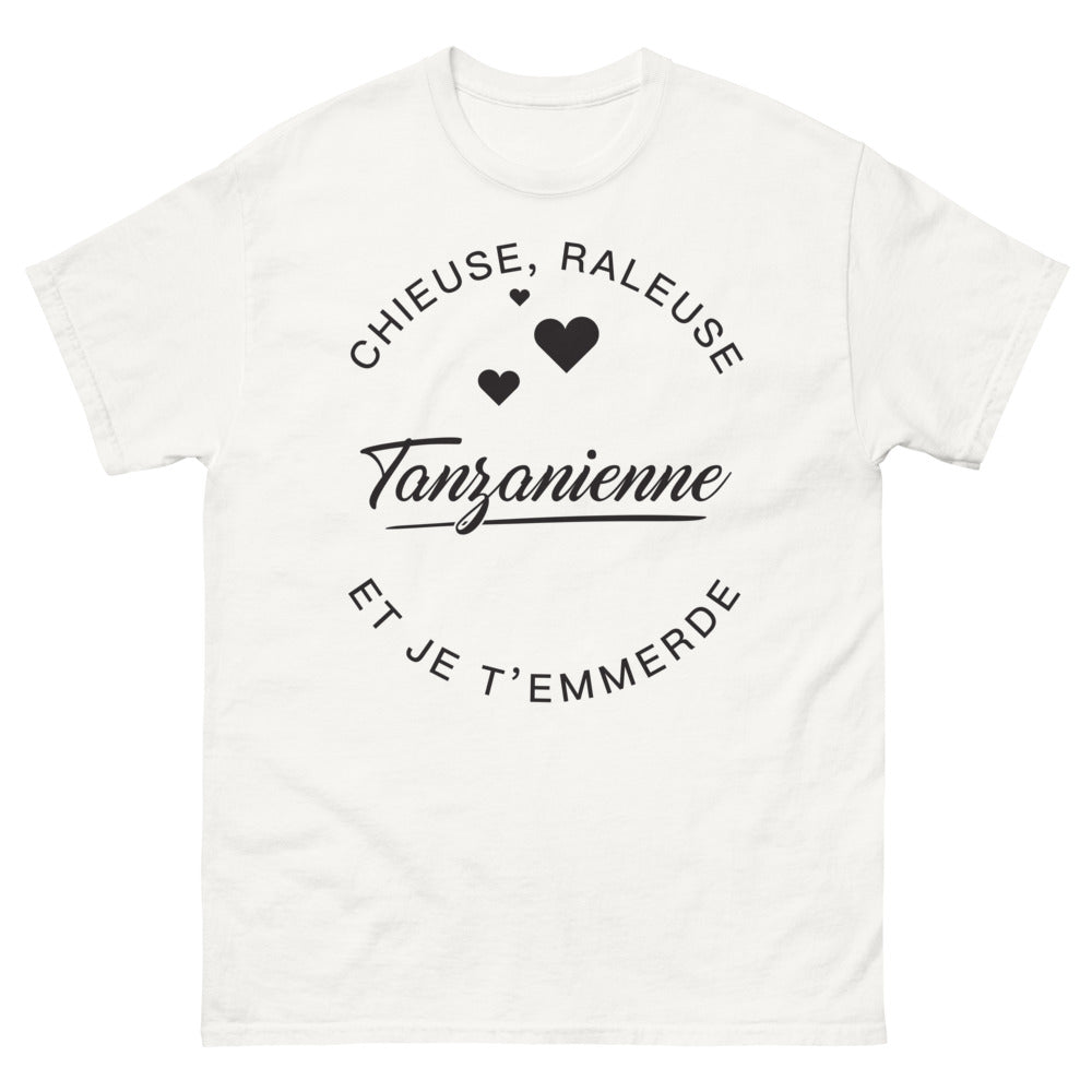 T-shirt Tanzanienne blanc - chieuse râleuse et fière