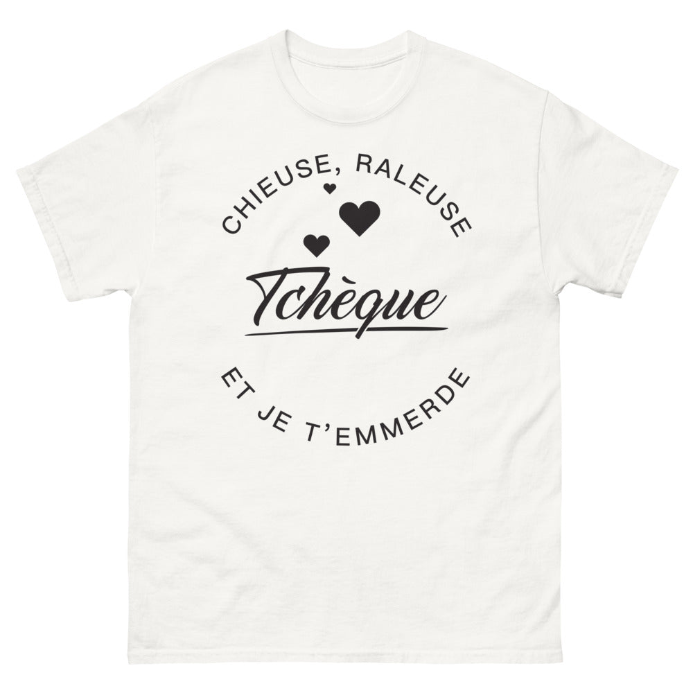 T-shirt tchèque blanc - chieuse râleuse sans filtre