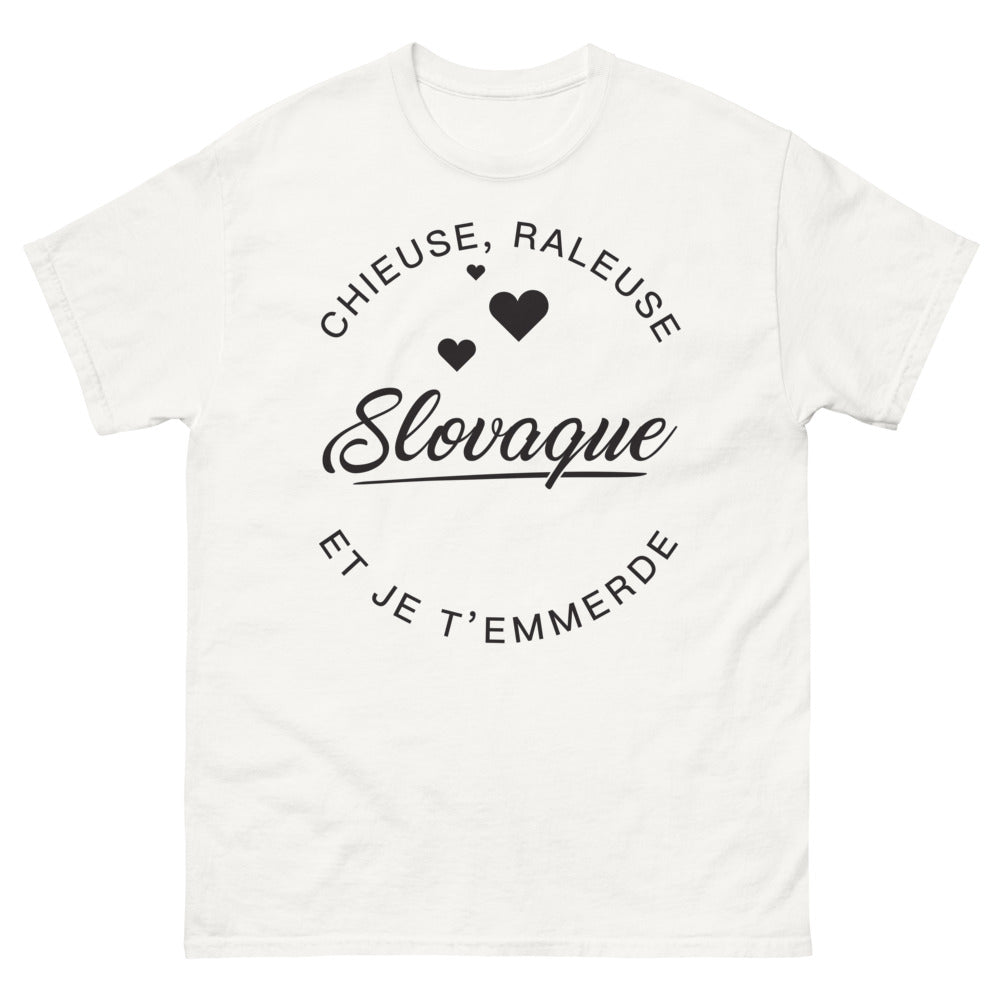 T-shirt Slovaque blanc - chieuse râleuse
