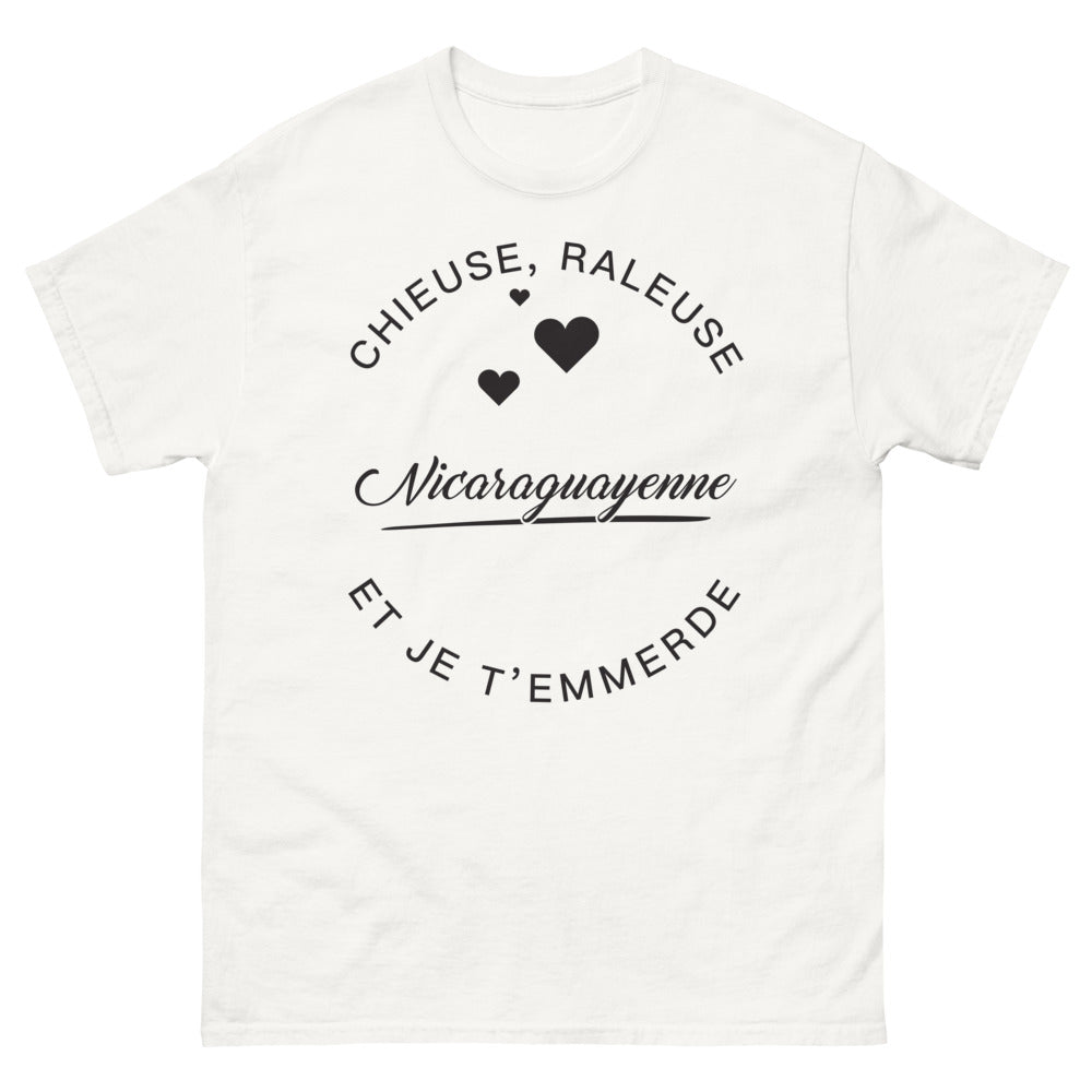 T-shirt chieuse râleuse Nicaraguayenne blanc - humour et fierté