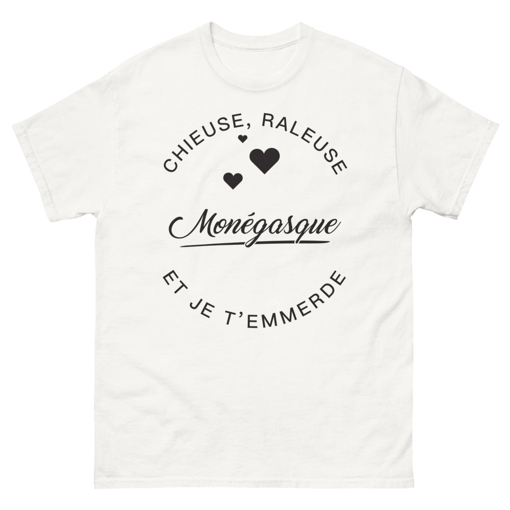 T-shirt Monégasque blanc - Chieuse râleuse