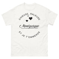 Thumbnail for T-shirt Monégasque blanc - Chieuse râleuse