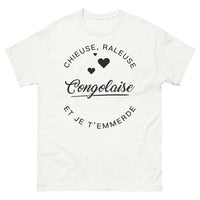 Thumbnail for T-shirt Congolaise blanc - chieuse râleuse fière