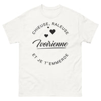 Thumbnail for T-shirt ivoirienne blanc - chieuse râleuse et humour franc