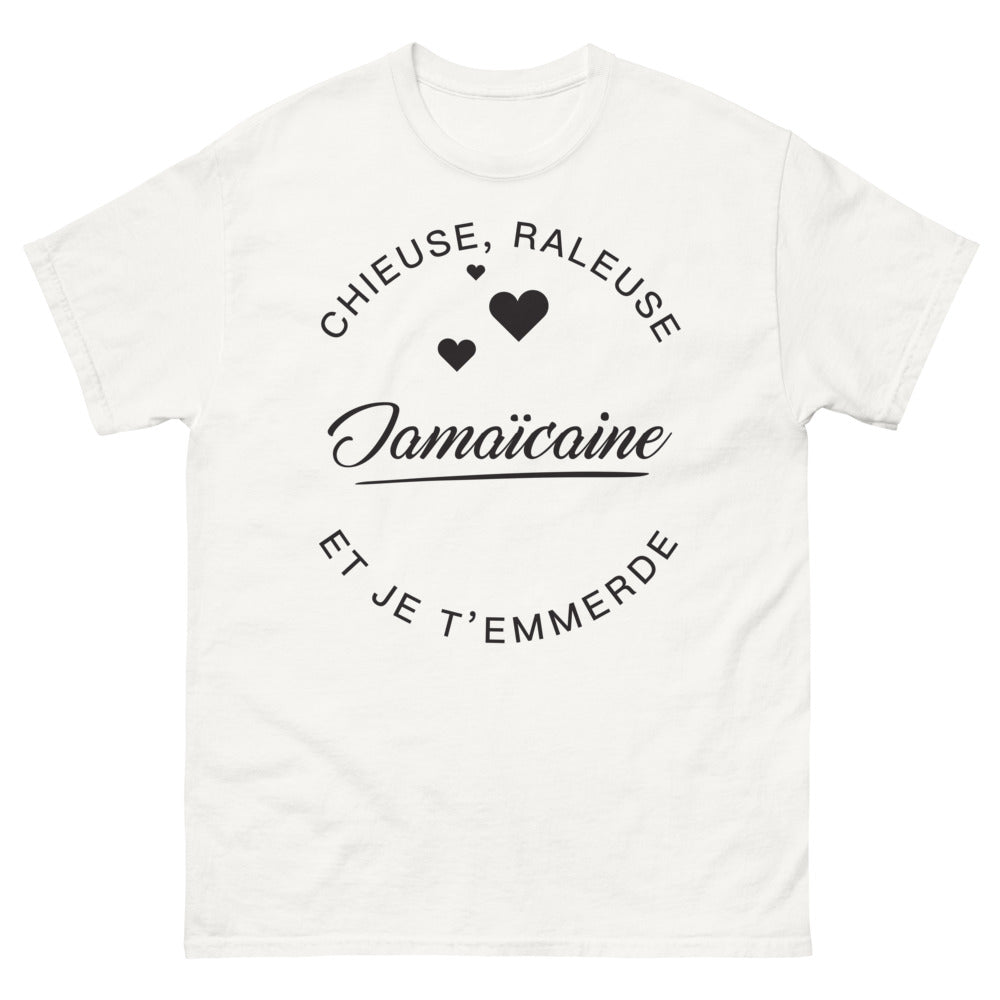 T-shirt Jamaïque blanc - chieuse râleuse attitude