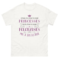 Thumbnail for T-shirt Polonaise et Princesse blanc - certaines filles rêvent de devenir princesses, d'autres rêvent de devenir Polonaises