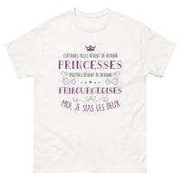 Thumbnail for T-shirt Princesse et Fribourgeoise blanc - double identité fière
