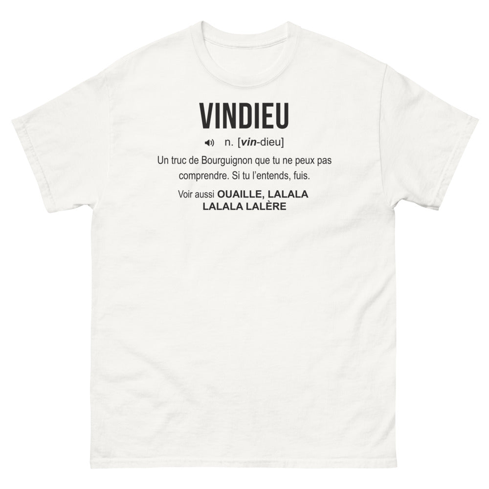 T-shirt Bourguignon blanc - Vindieu n'vin d'Dieu