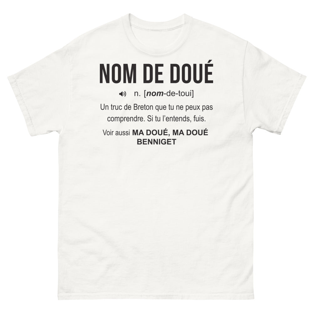 T-shirt Bretagne blanc - humour breton incompréhensible