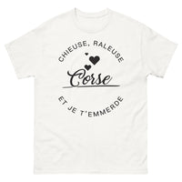 Thumbnail for T-shirt Corse blanc - chieuse râleuse et fierté insulaire