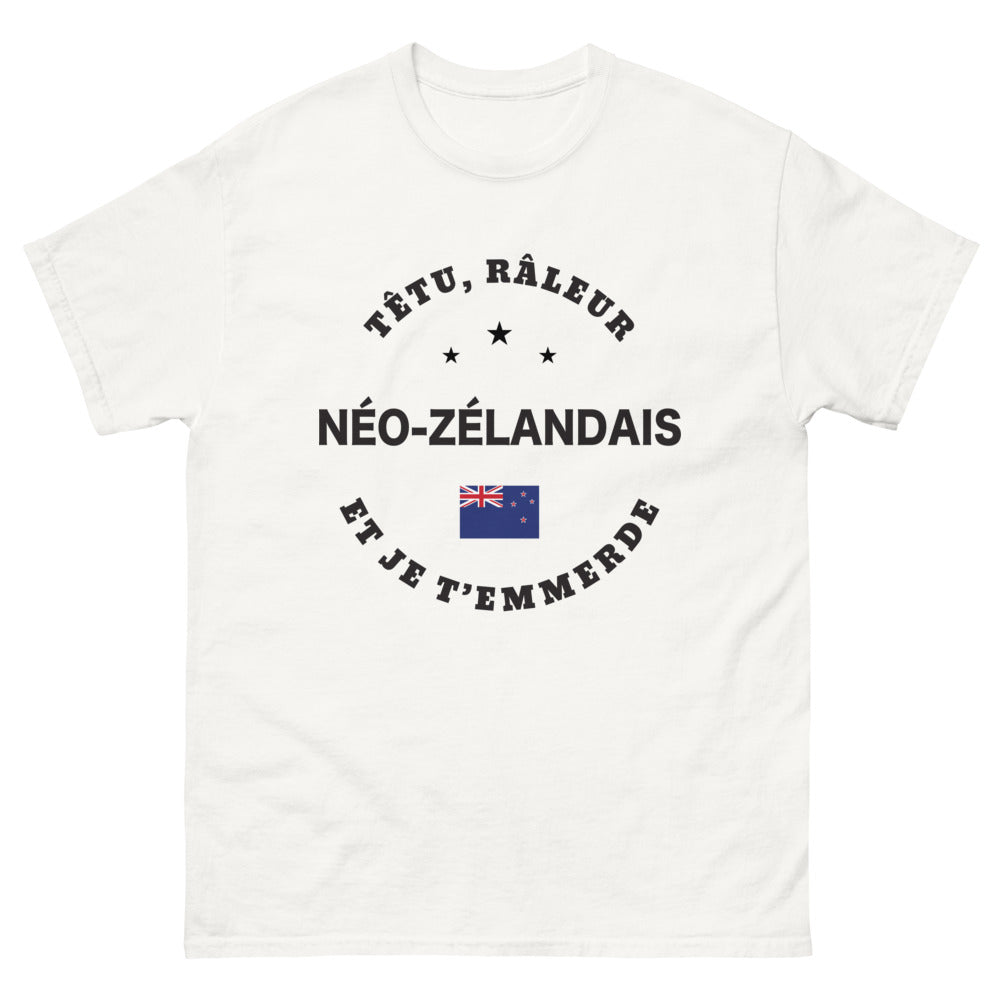 T-shirt Néo-Zélandais blanc - têtu et râleur