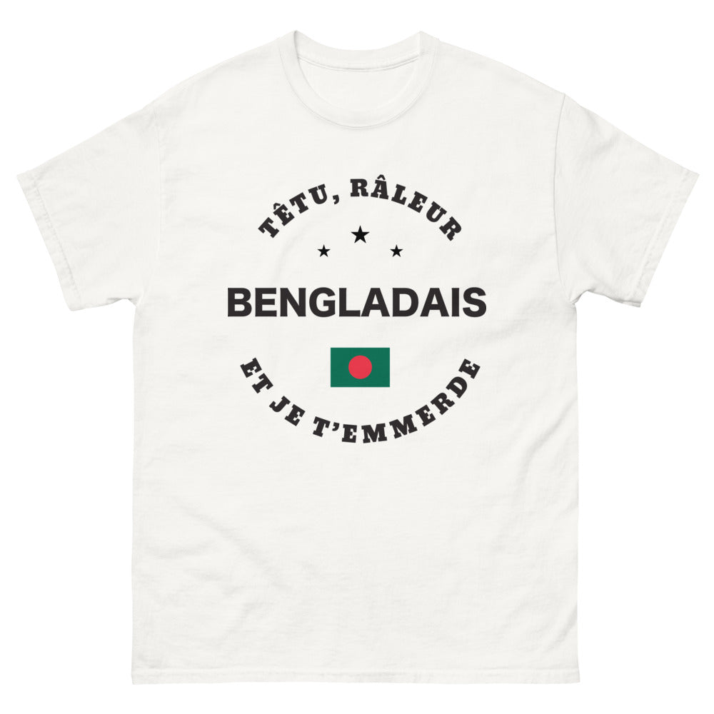 T-shirt Bangladais blanc - Têtu râleur