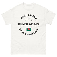 Thumbnail for T-shirt Bangladais blanc - Têtu râleur