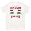 T-shirt Hongrie blanc - Die Ungarn Antworteten Wir Sind Der Sturm