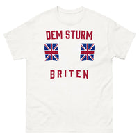 Thumbnail for Sturm & britische Stärke Weiss T-Shirt - Humor und Stolz