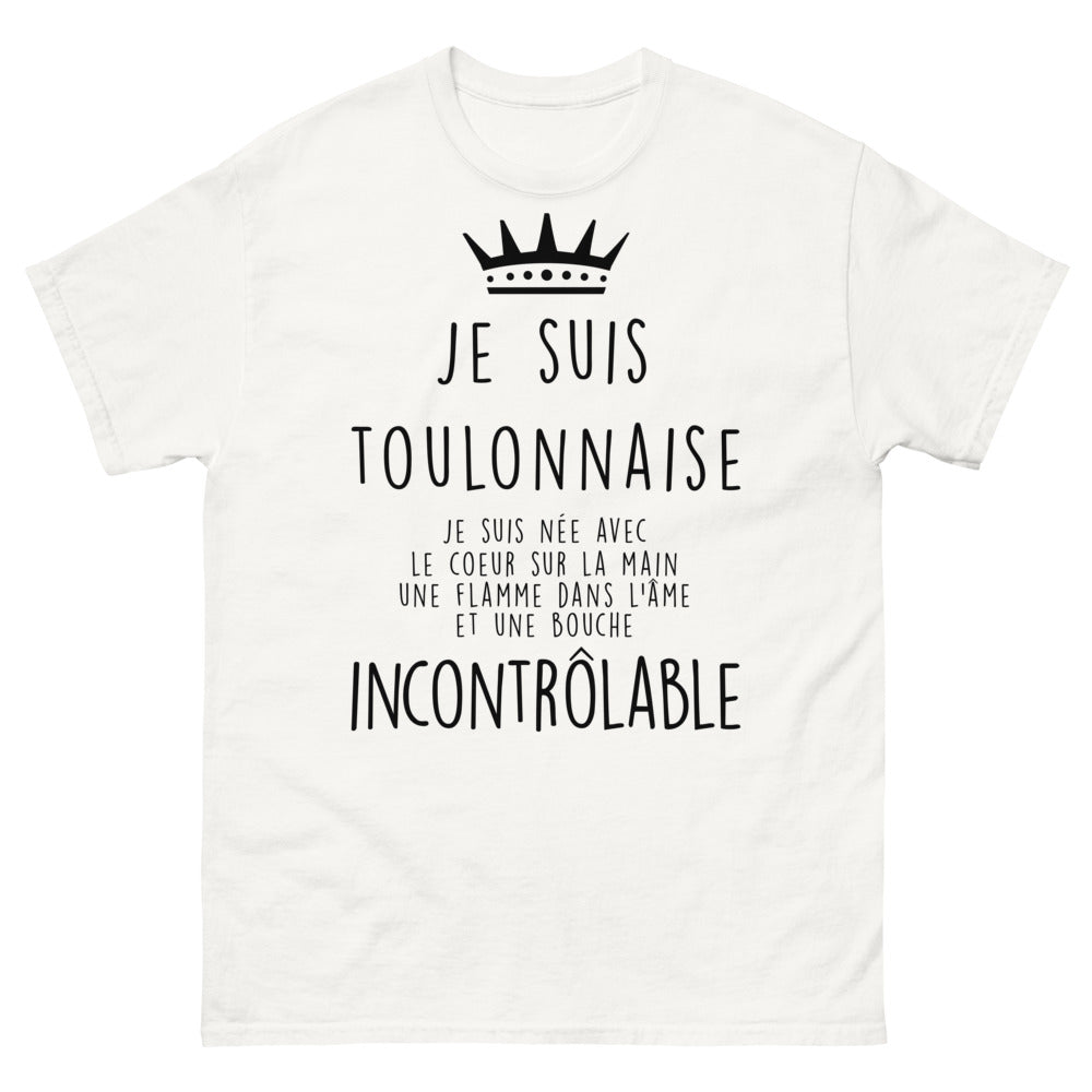T-shirt Toulonnaise blanc - cœur sur la main, flamme dans l'âme