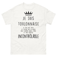 Thumbnail for T-shirt Toulonnaise blanc - cœur sur la main, flamme dans l'âme