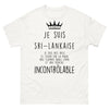 T-shirt Sri-Lankaise blanc - Coeur sur la main, bouche incontrôlable
