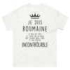T-shirt Roumain blanc - cœur sur la main, flamme dans l'âme