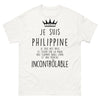 T-shirt Philippines blanc - passion et flamme incontrôlable
