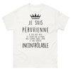 T-shirt Péruvienne blanc - cœur sur la main et flamme dans l'Âme