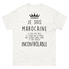 T-shirt marocain blanc - cœur sur la main, flamme dans l'âme