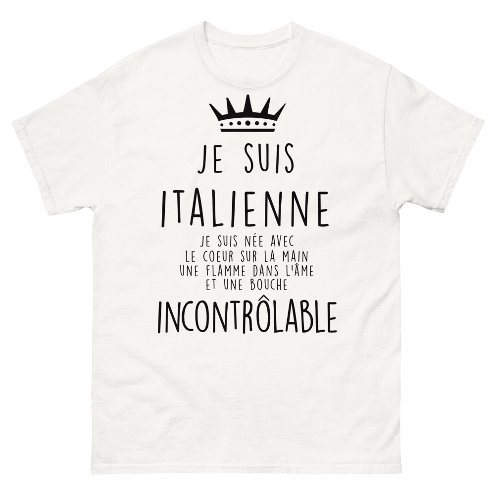 T-shirt Italie blanc - cœur sur la main
