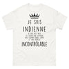 T-shirt Indien blanc - cœur sur la main et flamme dans l'âme