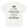 T-shirt Émirienne blanc - cœur généreux, flamme vive et langue vive