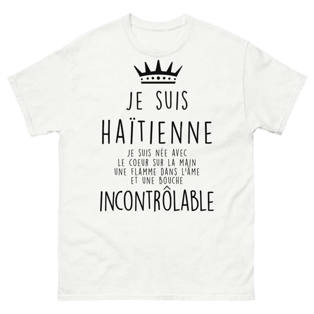 T-shirt Haïtienne blanc - cœur sur la main