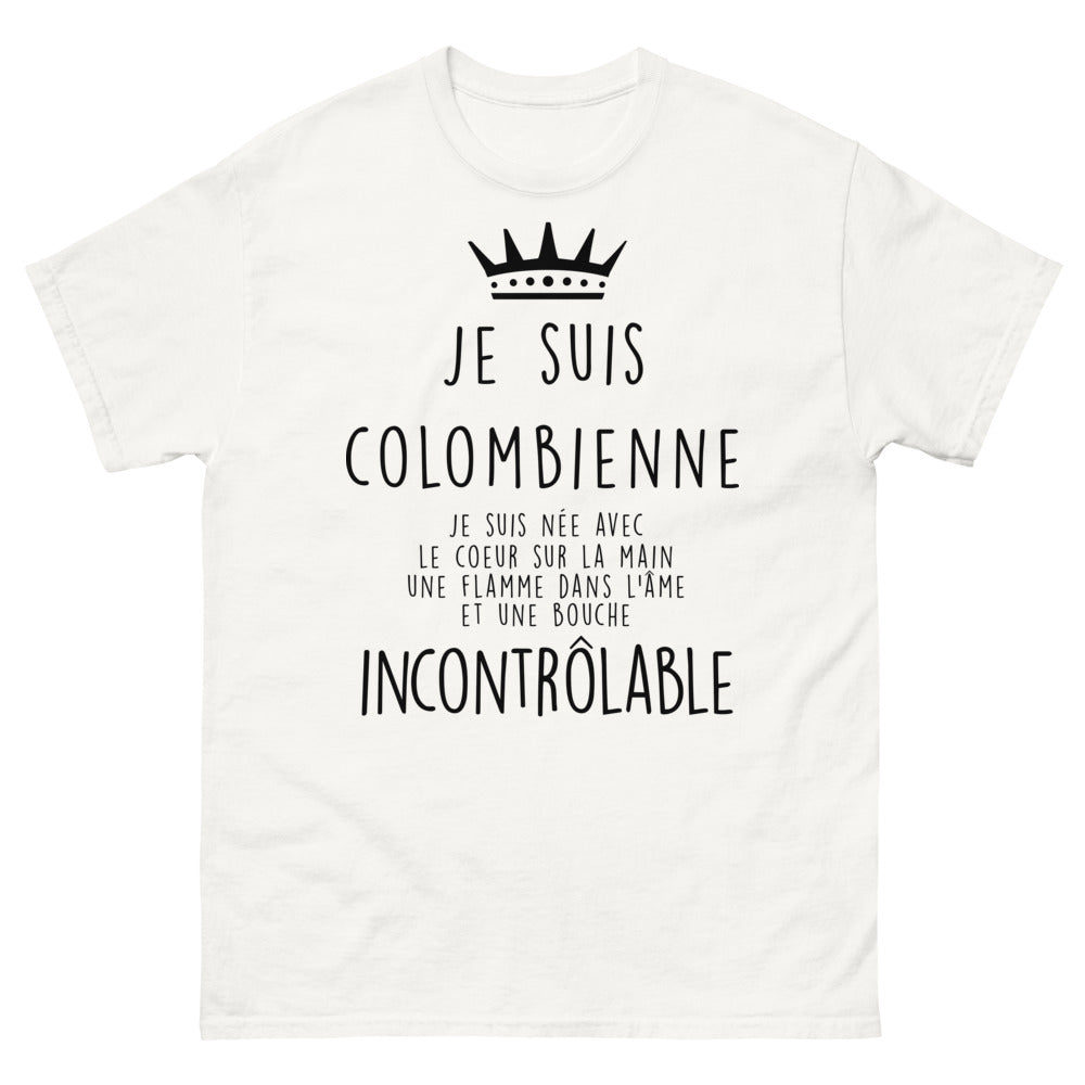 T-shirt Colombienne blanc - cœur sur la main