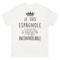 Thumbnail for T-shirt Espagnole blanc - cœur sur la main, flamme dans l'âme