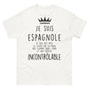 T-shirt Espagnole blanc - cœur sur la main, flamme dans l'âme