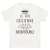 T-shirt Chilienne blanc - Je suis Chilienne – flamme dans l'âme