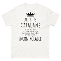 Thumbnail for T-shirt Catalane blanc - cœur chaleureux et flamme intérieure